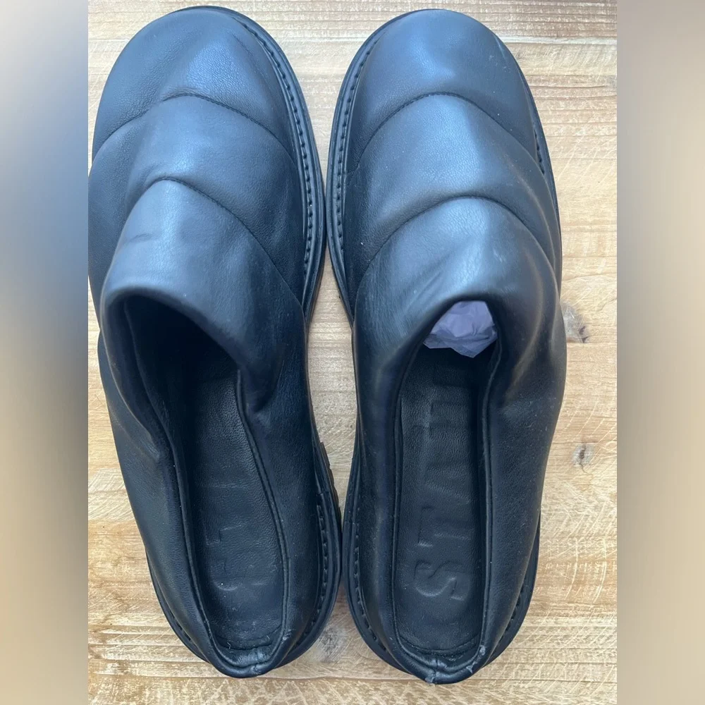 STAUD Astro Quilted Puffer Mules In Black Size 40 New - Picture 5 of 11